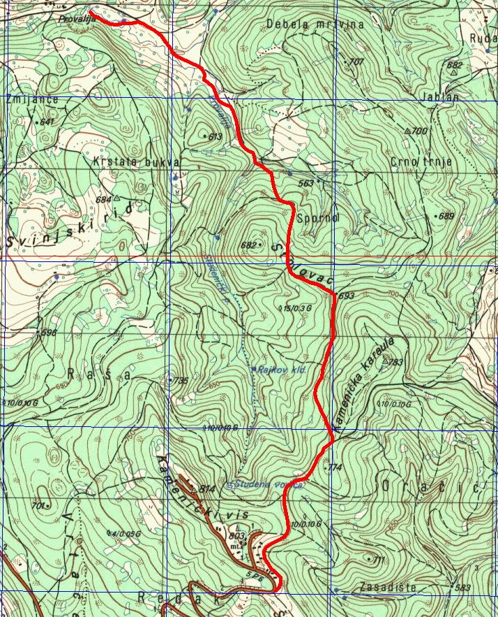 mapa kamenicki cerjanska